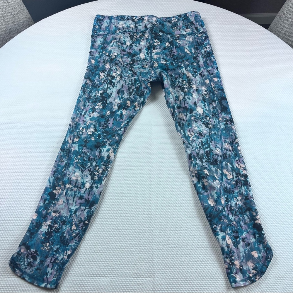 JOCKEY 7/8 Leggings Blue Floral XL